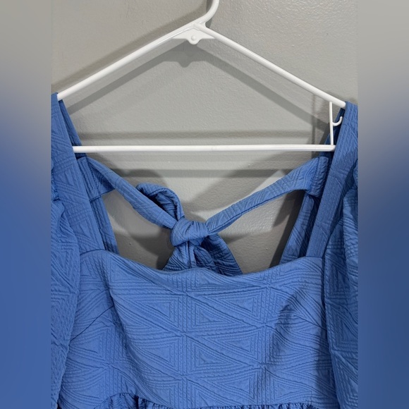 Free People Blue Violet Mini Dress size M sundress sun dress summer beachy - Picture 7 of 14